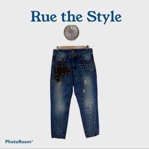 Rue the Style Distressed Studded Jeans (M)